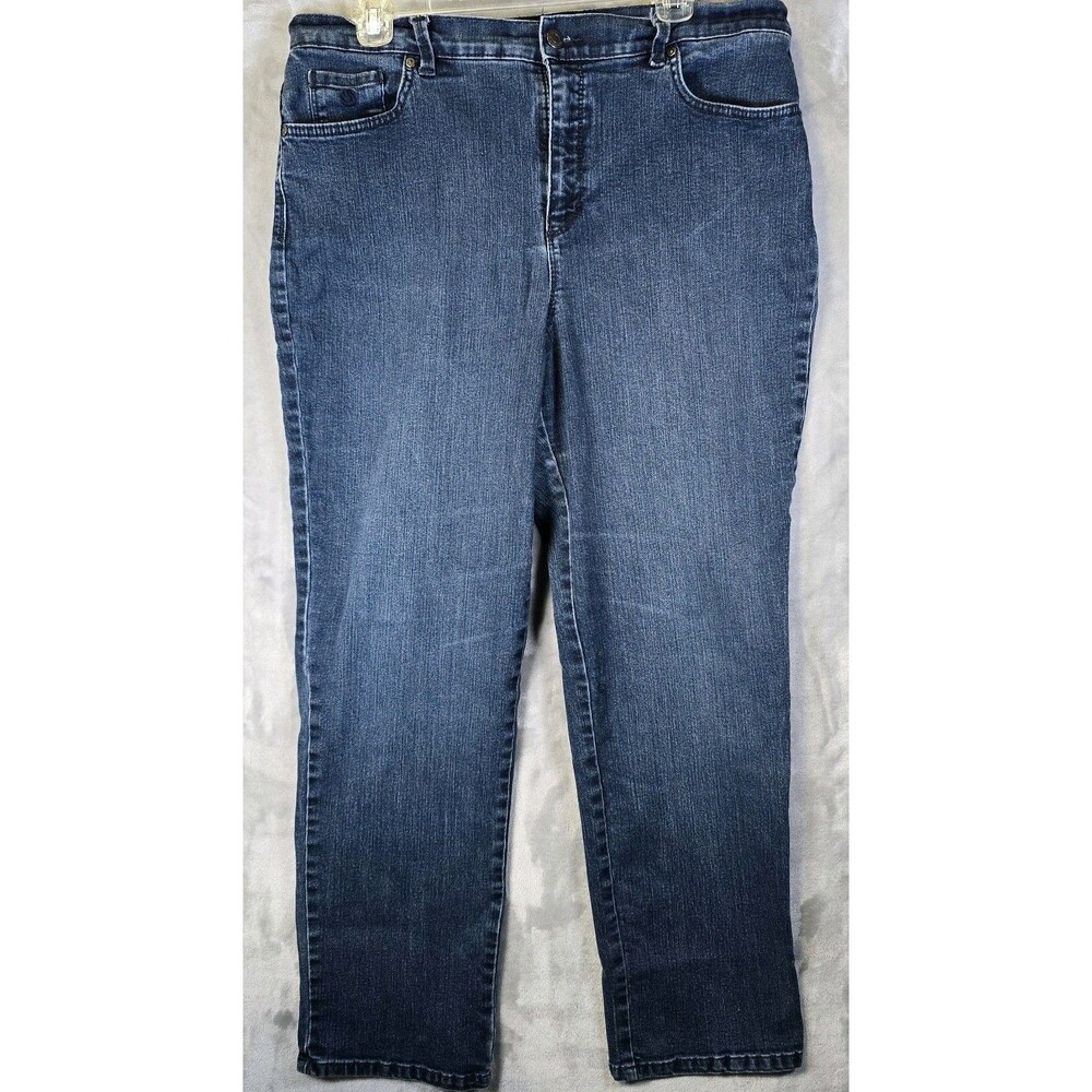 Gloria Vanderbilt Jeans Womens 16 Missy Short Dark Blue Pants Classic Cowgirl